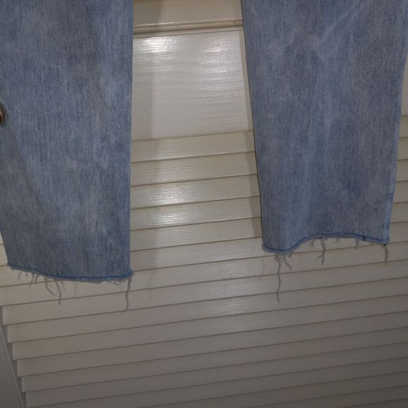 PacSun Jeans Mens Size 29X30 Stacked Skinny Destroyed Zip Pocket Raw Hem Stretch - Picture 11 of 16